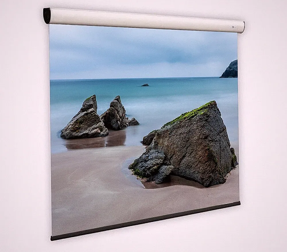 DELUXX Cinema Elegance Beamer Motorleinwand 203 x 152 cm 4:3 3D 4K 8K (15163)