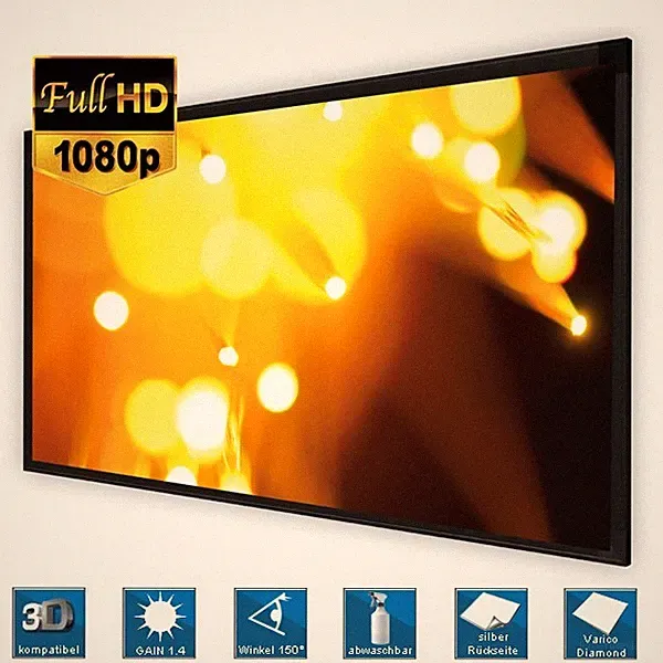 DELUXX Cinema Frame Eleg.BEAMER RAHMEN LEINWAND DIAMOND 235 x 174 cm 13311 /Z31