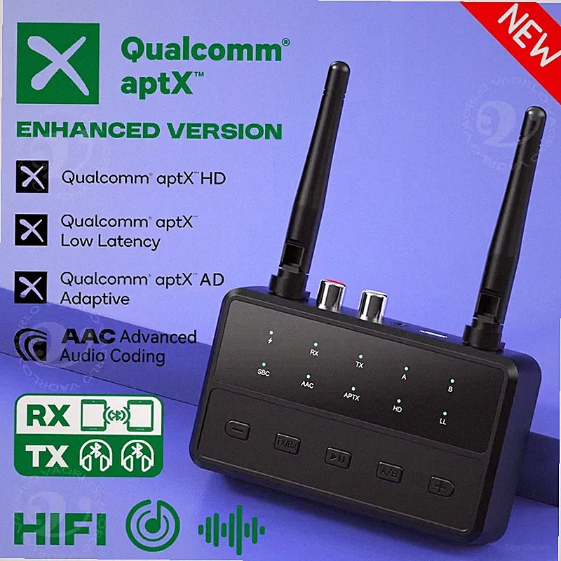 Desktop aptX-Adaptive AD/HD/LL AAC 2 in 1 Bluetooth Audio Transmitter Receiver 3