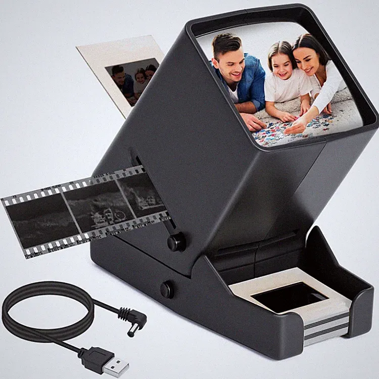 Dia Betrachter 35mm Dias Negativ Filme Projektor tragbar USB 3-fach mit LED
