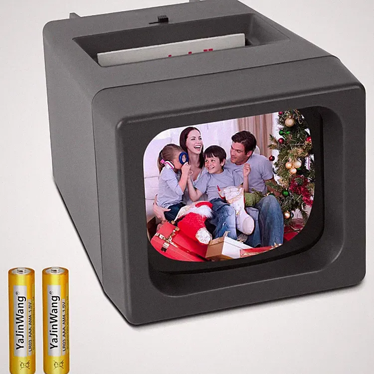 Dia Betrachter Dias Projektor 35mm Tragbar LED Grau 2-fach Vergrößerung 280 g