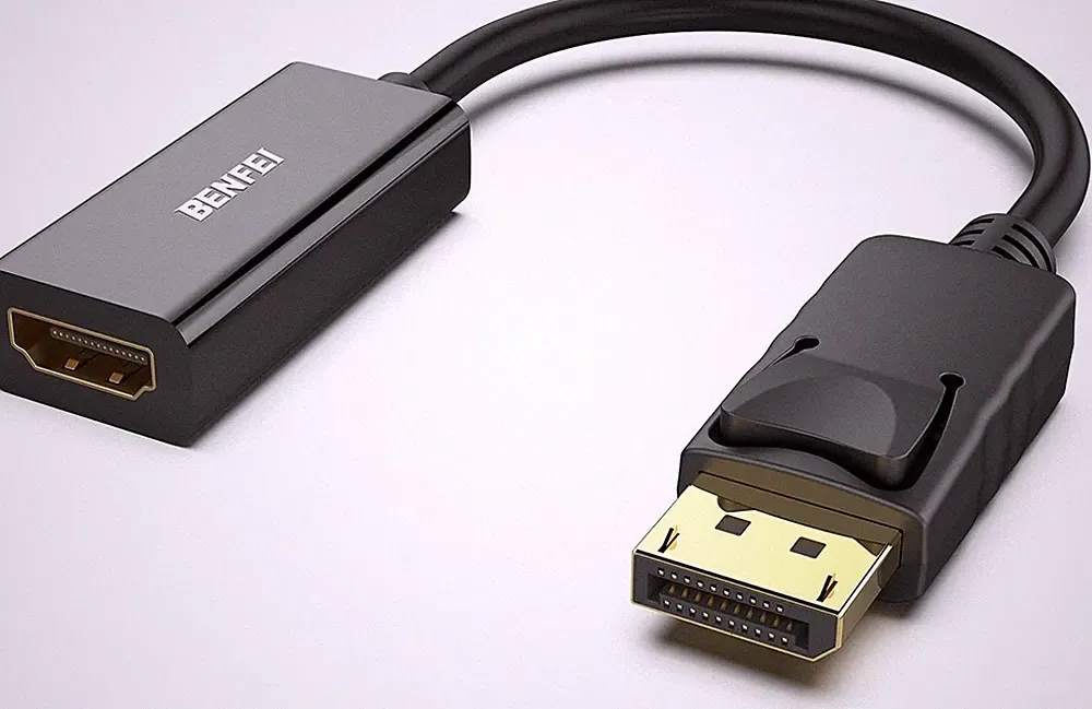 DisplayPort auf HDMI Adapter 4K für Laptop PC Monitor TV Projektor