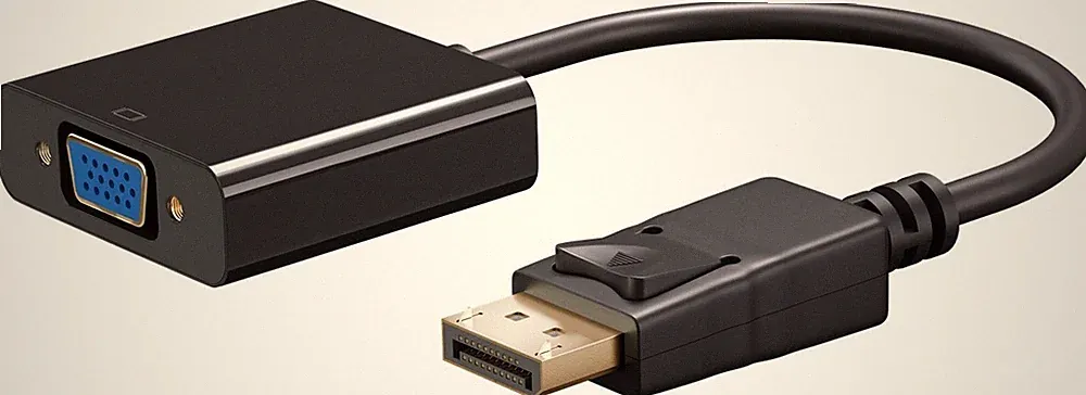 DisplayPort auf VGA Adapter DP Stecker auf VGA Buchse Konverter Beamer PC Mac