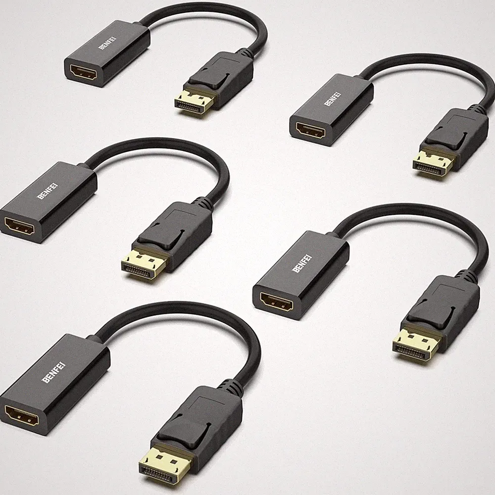 DisplayPort HDMI Adapter Kabel 5 Stück 4K 30Hz Monitor Beamer Laptop