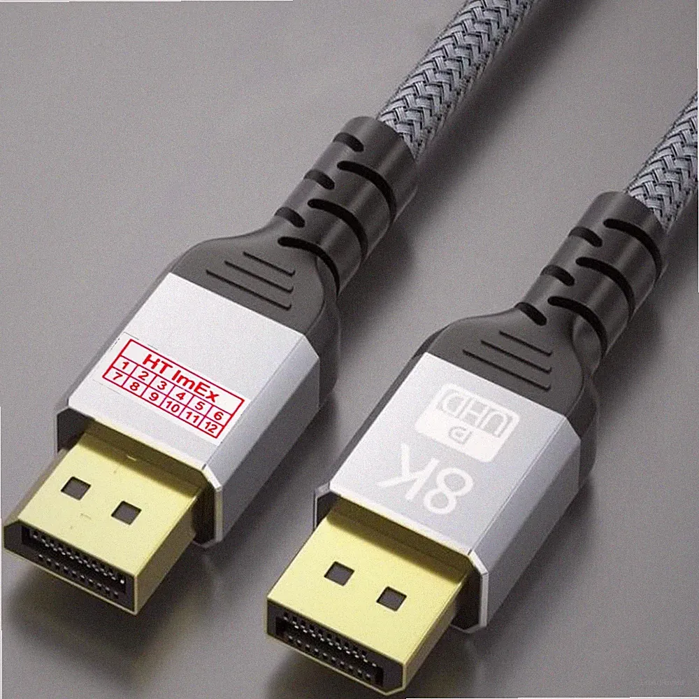 DisplayPort-Kabel 1.4, DP-Kabel 2 m 4K/8K- 32,4 Gbps Monitore PC Gaming Beamer