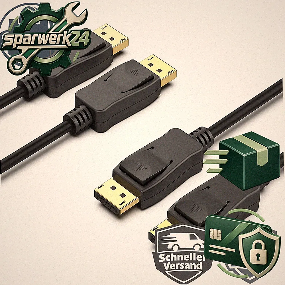 DisplayPort Kabel 1,8m 4K 60Hz 2 Stück für PC Monitor Gaming-Grafikkarte