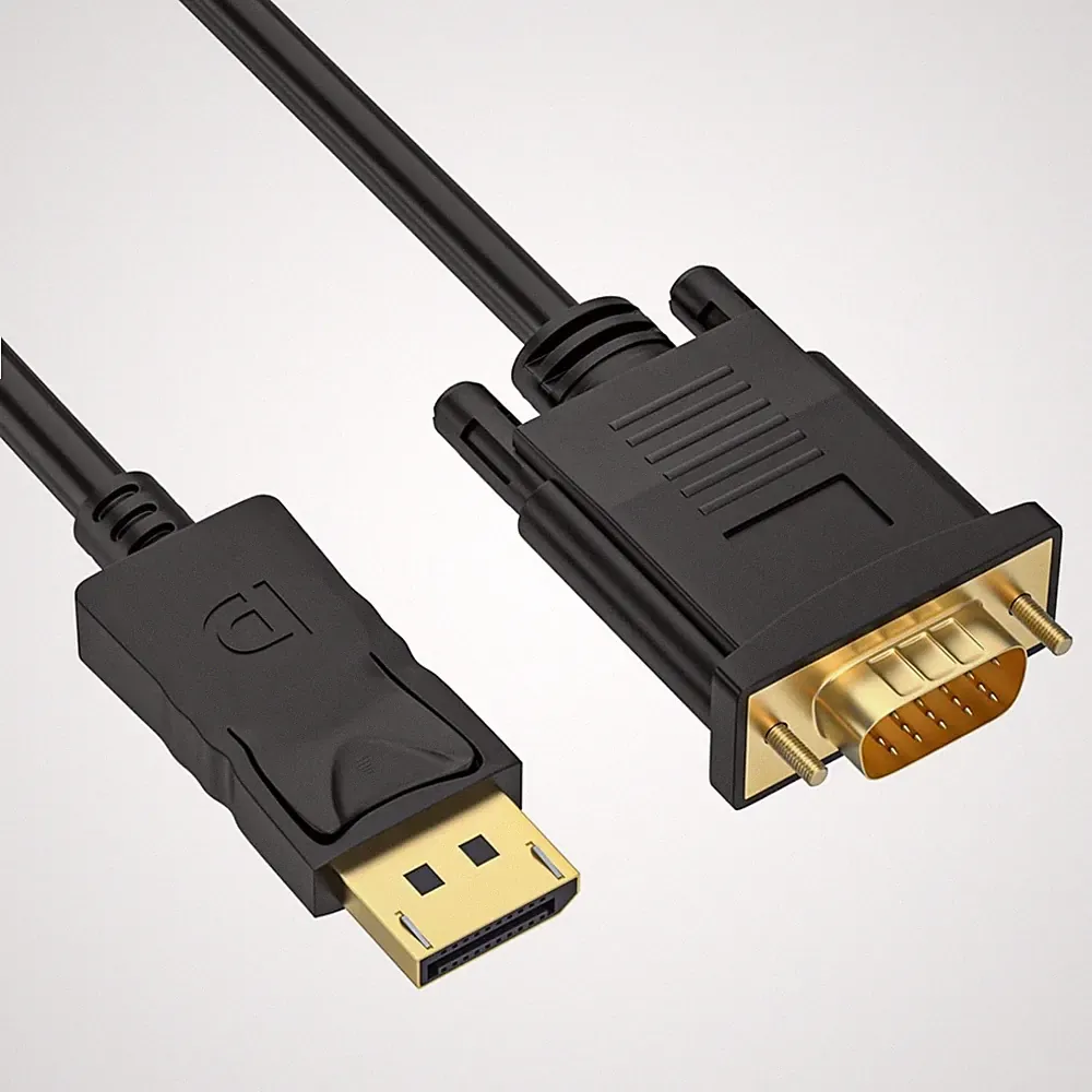 DisplayPort VGA Kabel 1,8m 1080p HD Laptop PC Monitor Projektor HDTV Anschluss