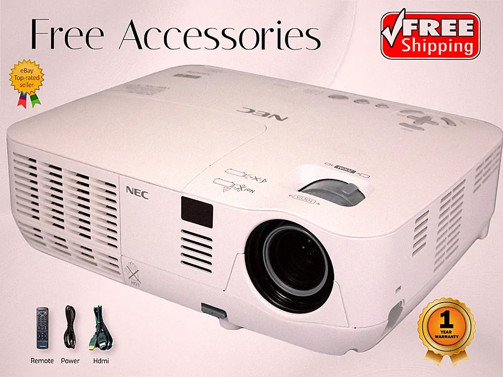 DLP Projektor 3.100 Lumen 4K Kompatibel PC 3D Bereit + 1 Jahr Garantie Inklusive