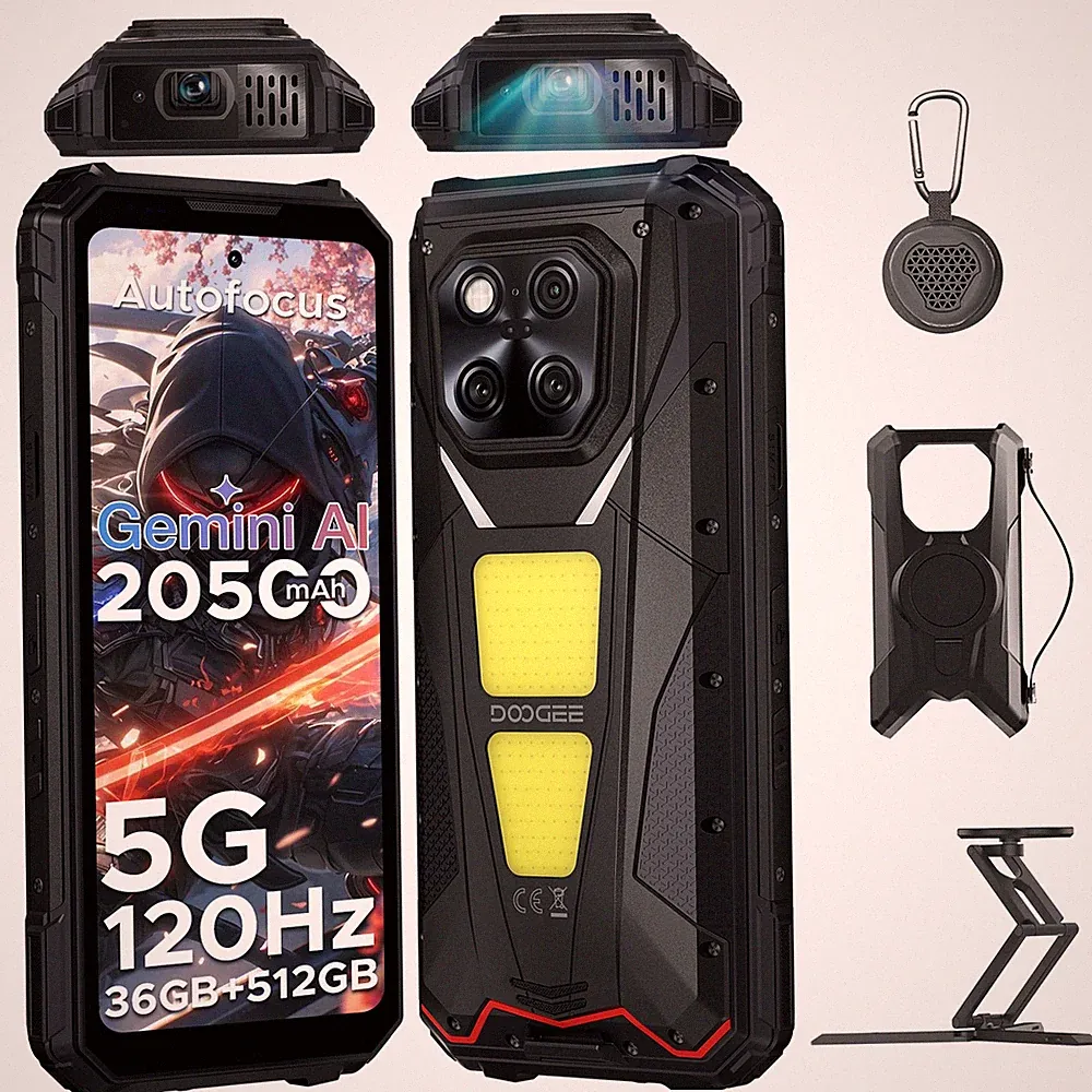 DOOGEE VMAXPlay 5G Outdoor Handy mit 100 Lumen Projektor 36GB+512GB 200MP+32MP