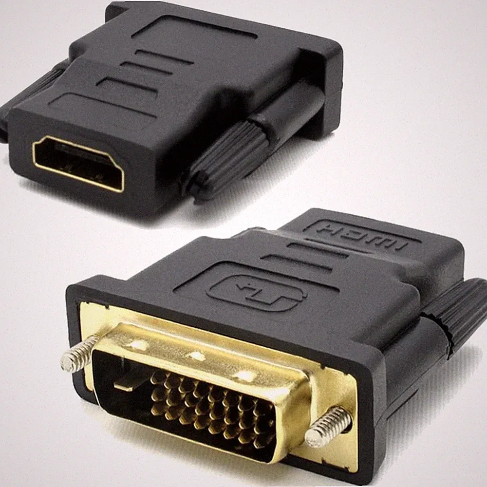 DVI auf HDMI Adapter DVI-D Stecker auf HDMI Buchse Monitor Beamer Fernseher