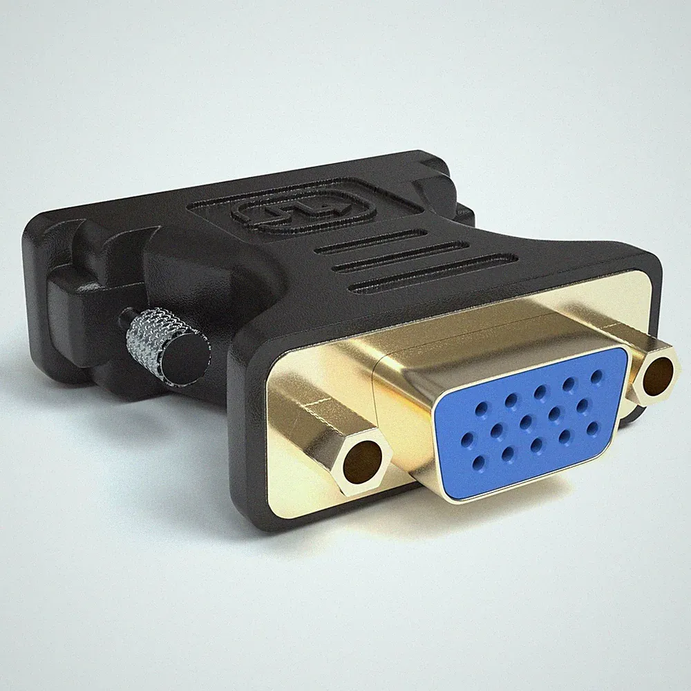 DVI auf VGA Adapter 24+5 Stecker TFT Monitoradapter Beamer Computer PC Monitor