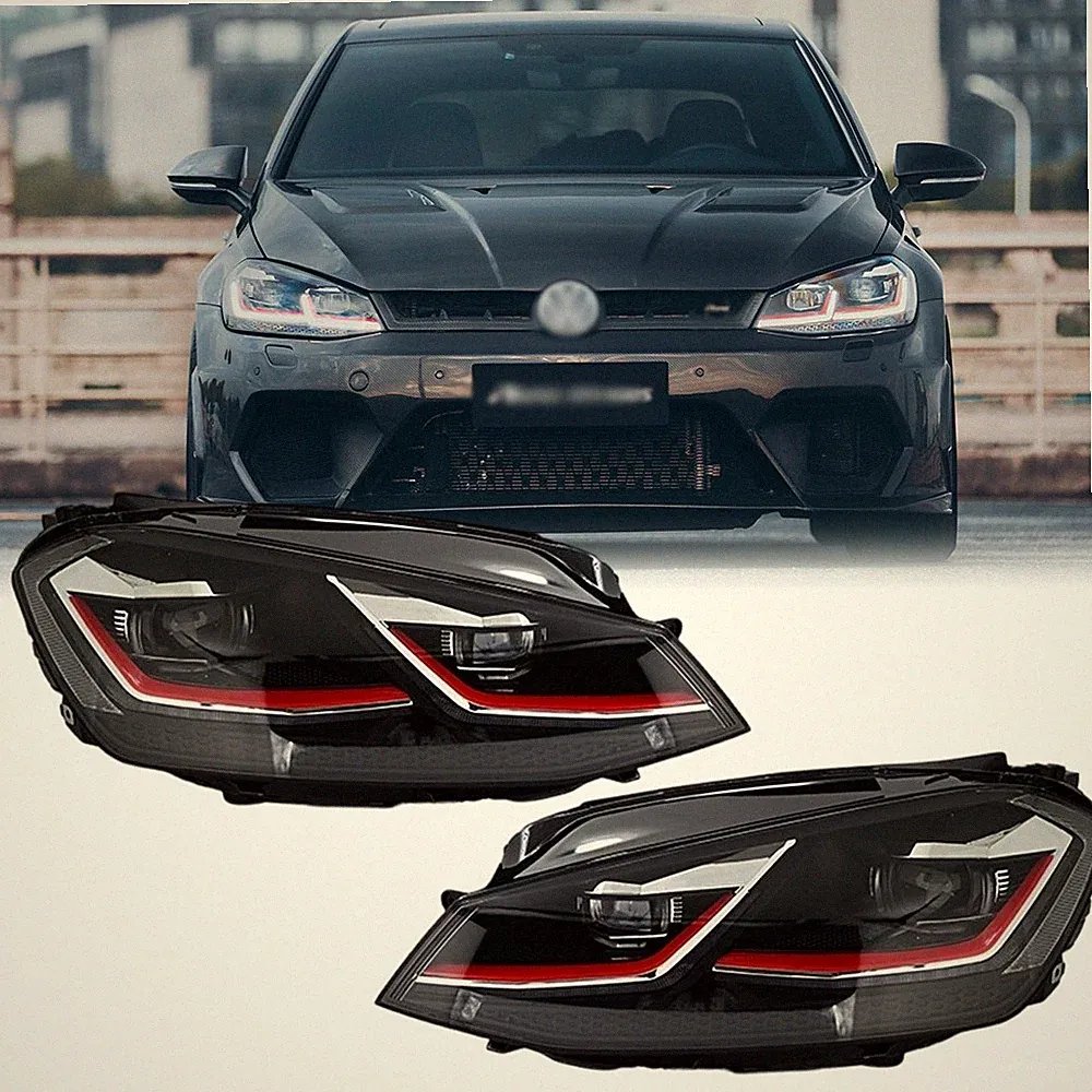 E-Zulassung LED Scheinwerfer sequenziellem Blinker für VW Golf 7.5 Mk7.5 2017-20