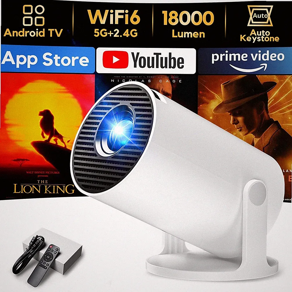 [Eingebaute Apps & Auto Keystone] AKIYO O2 Projektor 2026 aufgerüstet 18000 Lumen