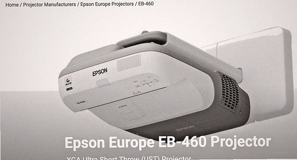 Epson EB-460 Kurzdistanzprojektor / mit WANDHALTERUNG - fragt nach einem neuen Leuchtmittel