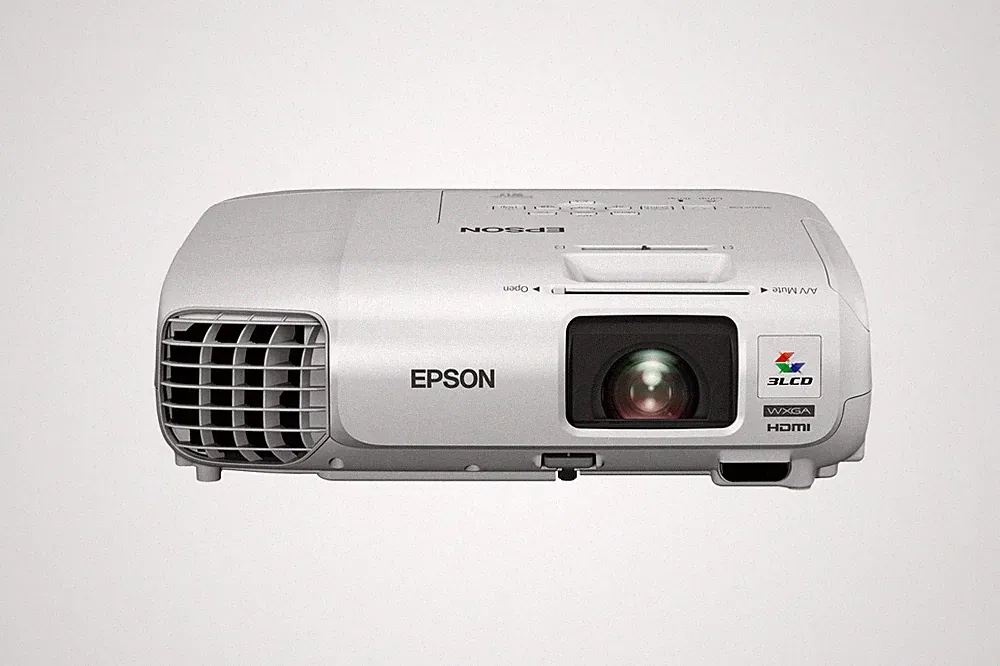 Epson EB-W29 3000 Lumen WXGA HD-Projektor Produktbündel mit Fernbedienung - neue Lampe montiert
