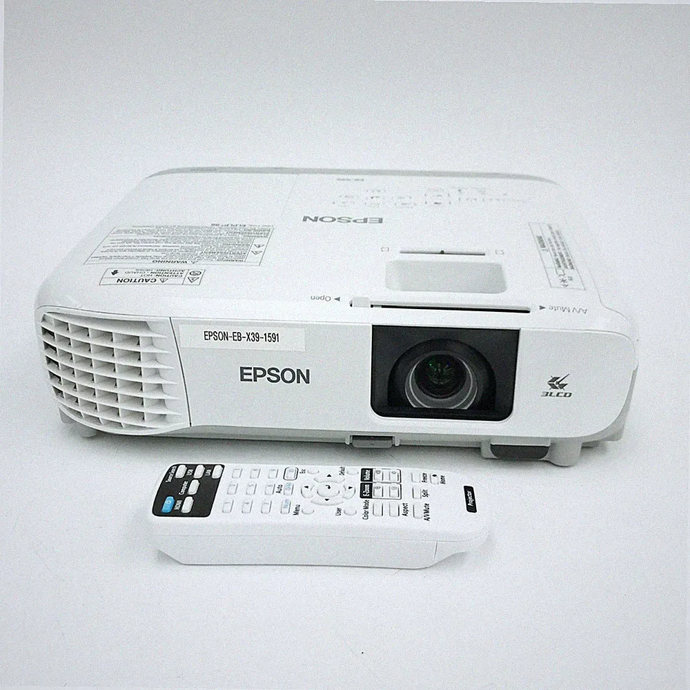 Epson EB-X39 3500 Lumen HDMI Heimkino Beamer + Fernbedienung - 1591 Stunden gebraucht
