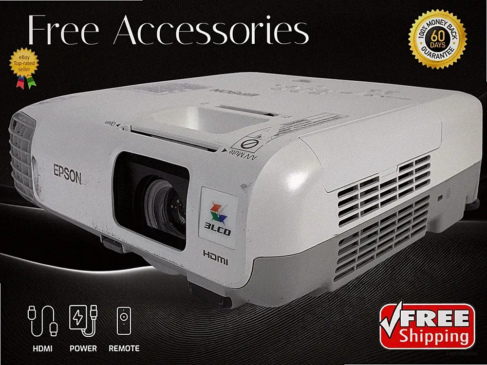 Epson PowerLite 965 3LCD Beamer 3500 Lumen 2160p bis 300" Bildgröße HDMI USB VGA