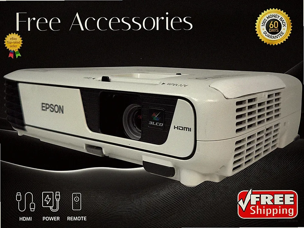 Epson PowerLite Home Cinema 640 3LCD Beamer 3200 Lumen 4K Gaming Modus Bundle