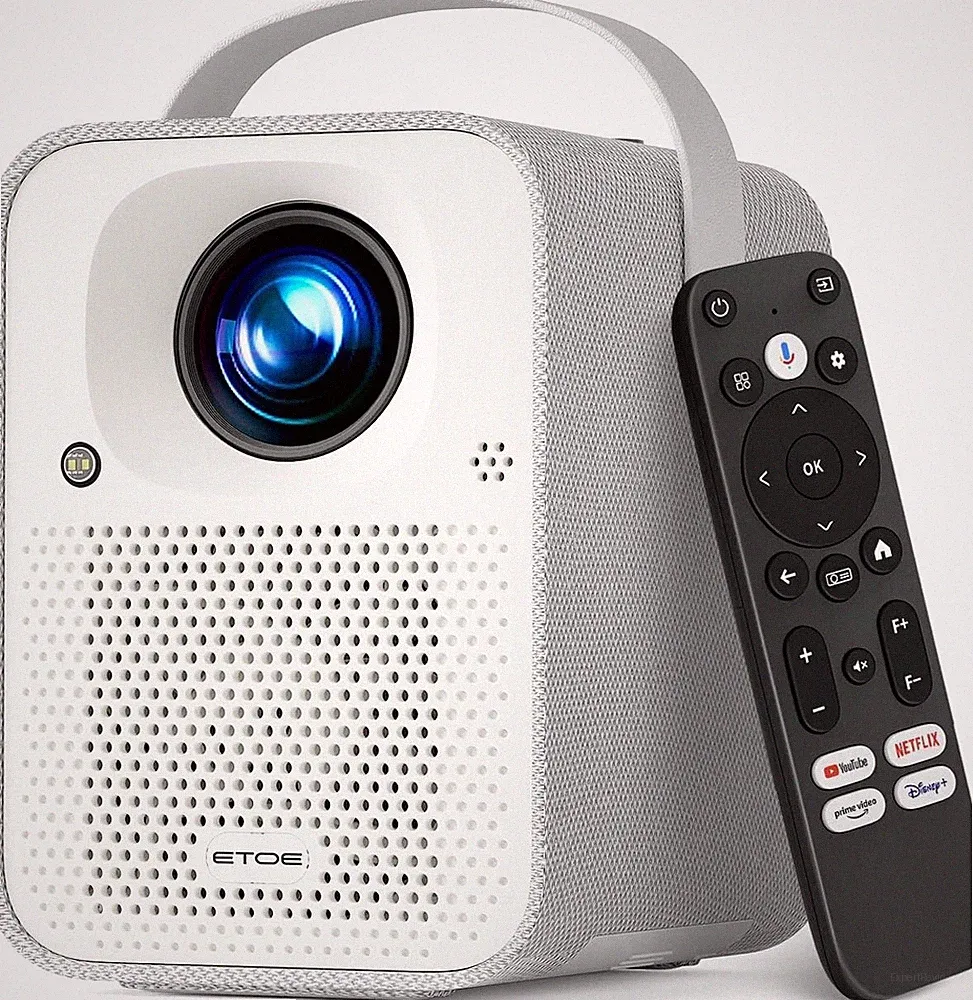 ETOE A1322 Seal Beamer, 4K Ultra HD Mini-Projektor mit Autofokus Trapezkorrektur