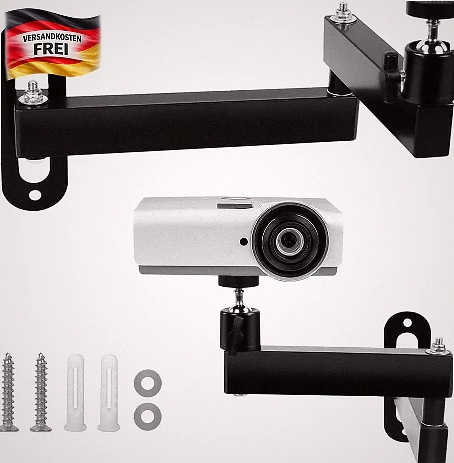 Faltbare Projektorhalterung verstellbar 360° Wand-Deckenmontage für Beamer, Kame
