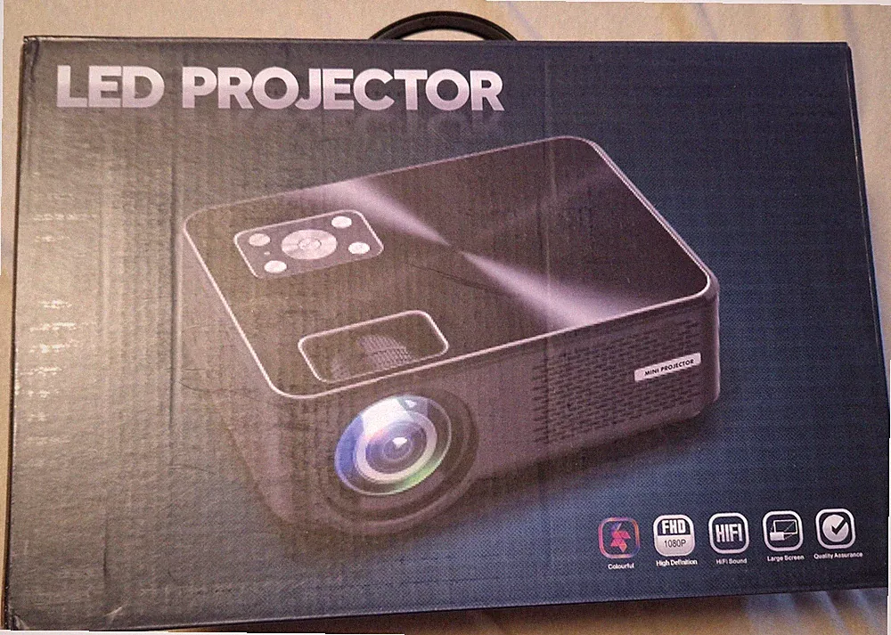 FHD Heimkino 12000 Lumen, 1080P Beamer für HDMI, WIFI, PC, BT, Smartphone Etc.