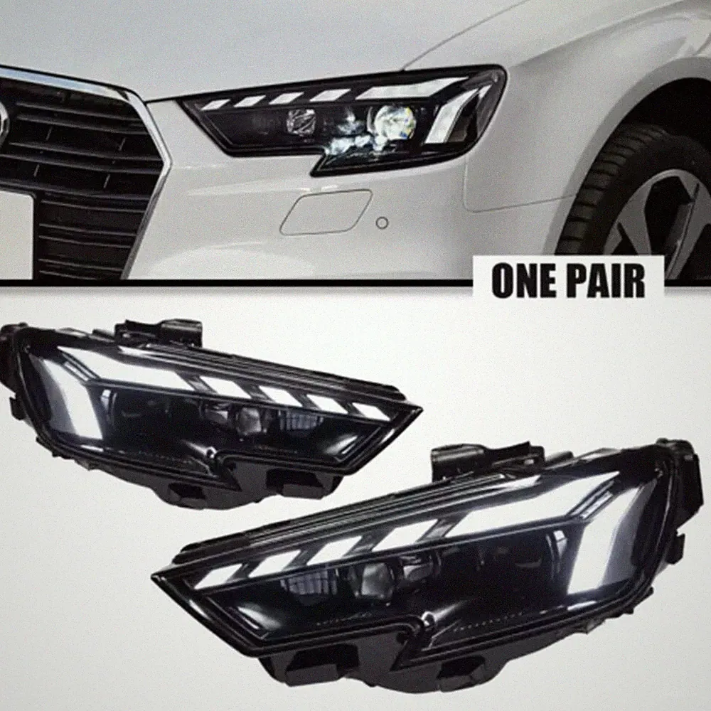 Für Audi A3 8V S3 2017-2019 LED Scheinwerfer DRL Sequential Blinker Montage