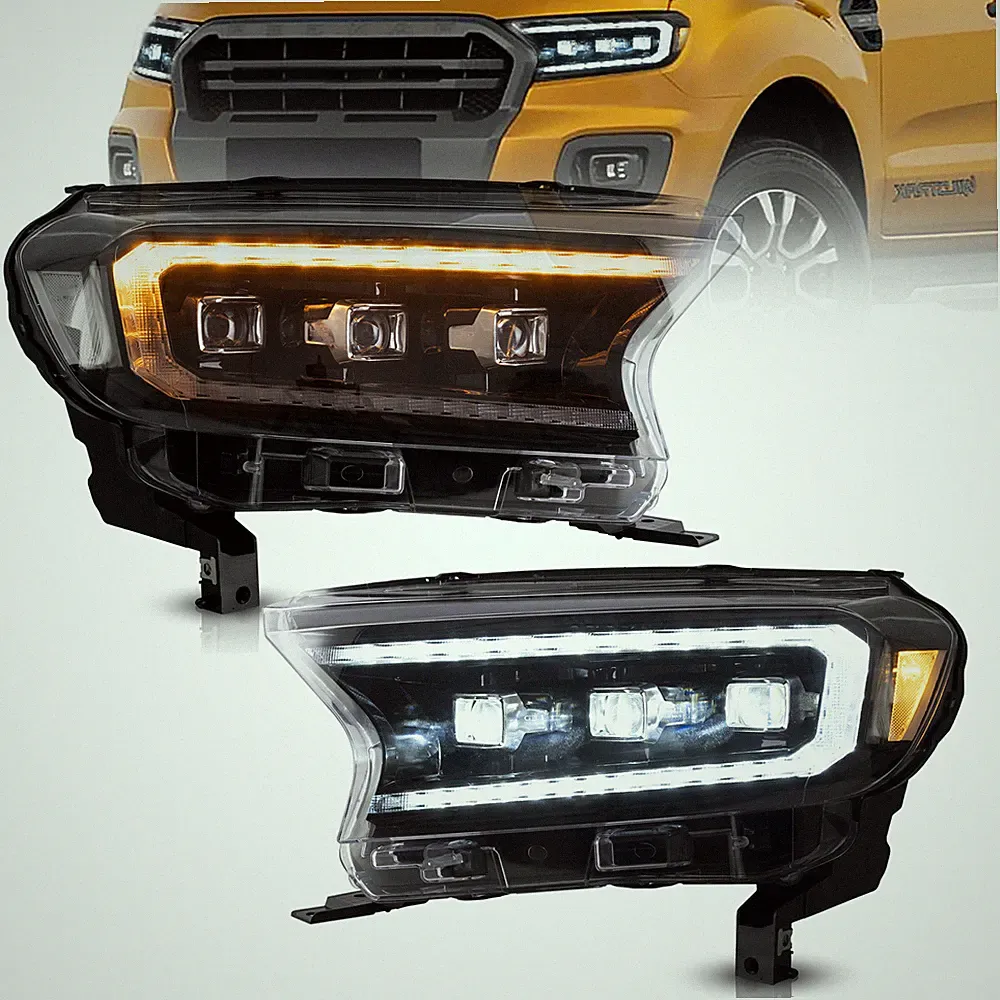 Für Ford Ranger TKE 2016–2021 Projektor LED FrontsScheinwerfer sequentiellen