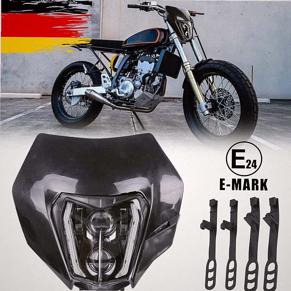 Für Suzuki Schwarze Verkleidungsmaske LED Scheinwerfer Mit Fern-Abblendlicht DRL