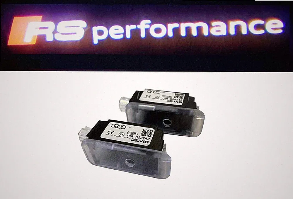 Für viele Audi 2x Original Audi RS performance LED Einstiegsbeleuchtung Tür Logo