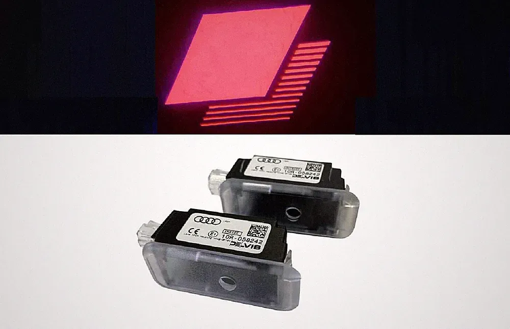 Für viele Audi 2x Original Audi Sport Raute Edition LED Einstiegsbeleuchtung Tür
