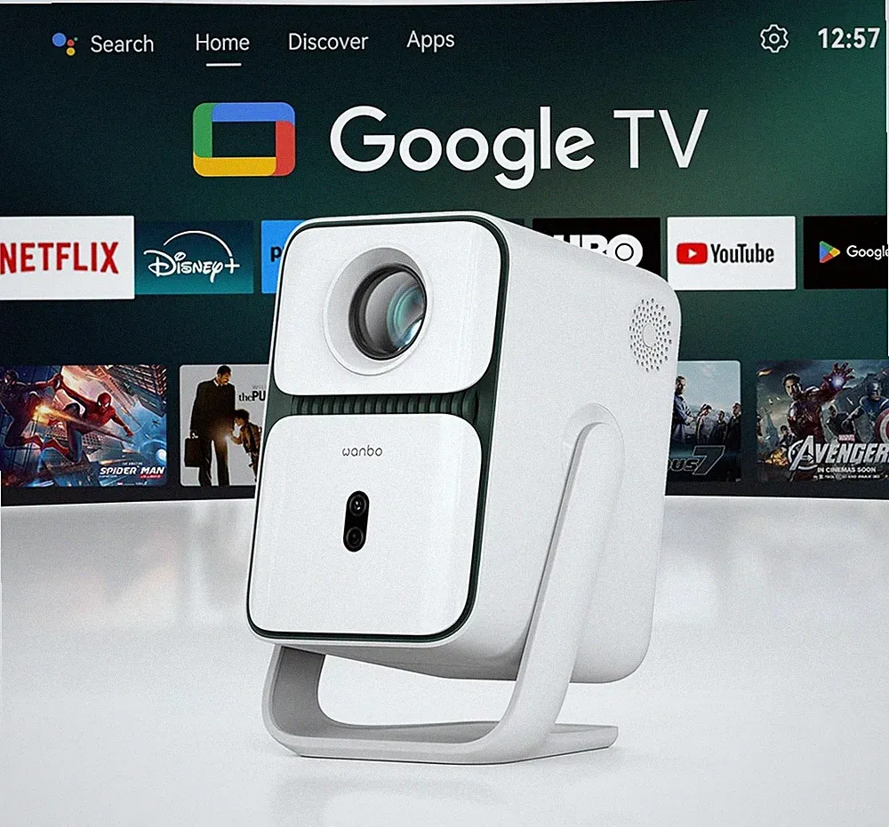 Full HD Smart Beamer Google TV Netflix WLAN Bluetooth 500 ANSI Neu OVP