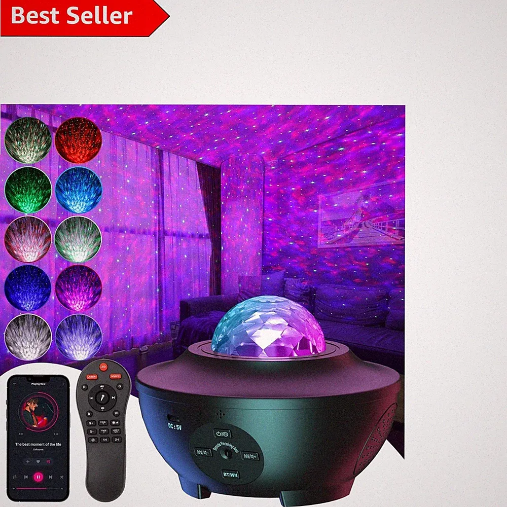 Galaxy Star Projektor mit Bluetooth Lautsprecher & Fernbedienung - Farbwechsel LED Licht