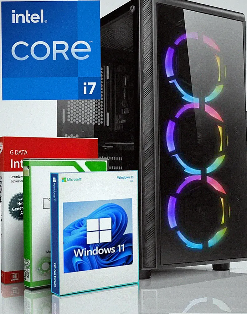 GAMING PC Windows 11 Intel i7 8 Threads 3.90GHz 32GB RAM RX 580 8GB 1TB SSD