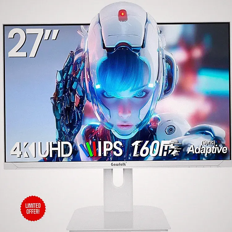 Gawfolk 27 Zoll 4K Gaming Monitor IPS 160Hz UHD 38
