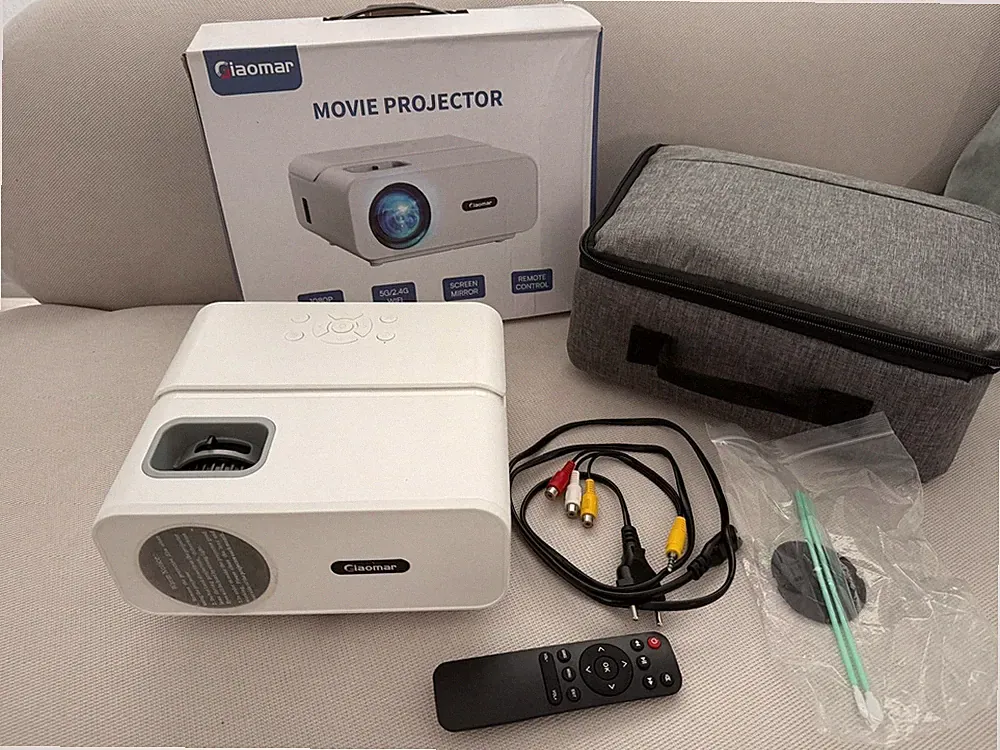 Giaomar c12 LED Heimkino-Beamer 1080p FHD, 5G/2.4G WiFi, Screen Mirror