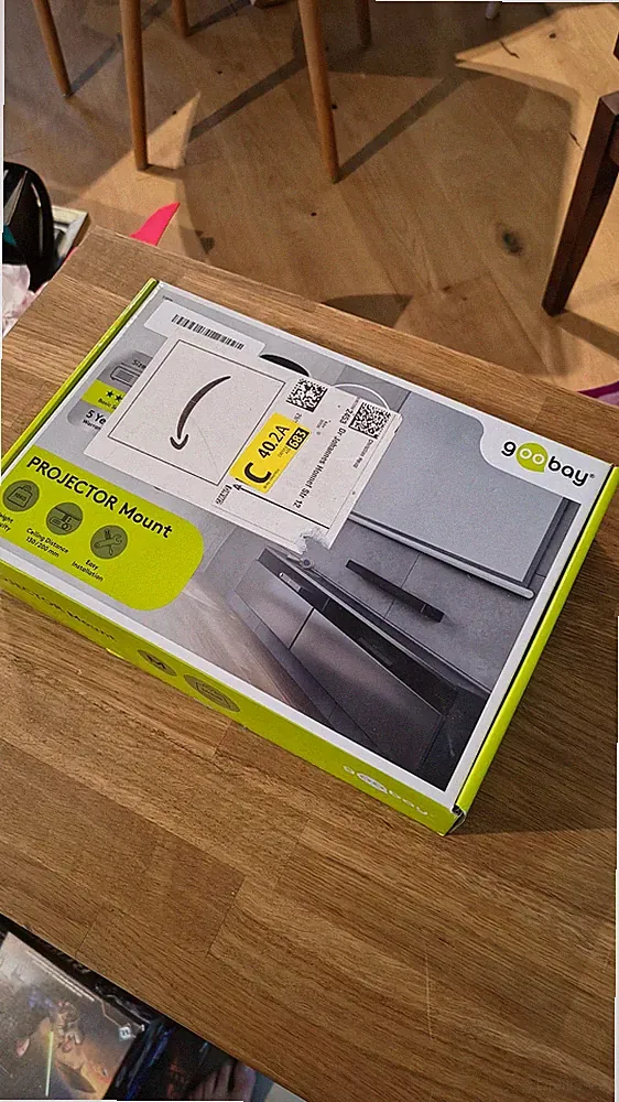 Goobay Beamer-Deckenhalterung Universal, weiß, 10 kg Tragkraft, 51896