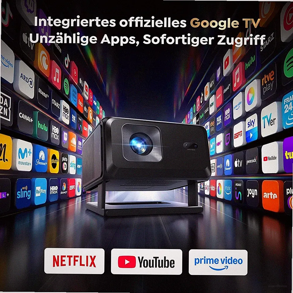Google TV Beamer 4K Support - TOPTRO TP3 Full HD Heimkino Projektor WiFi 6 OVP