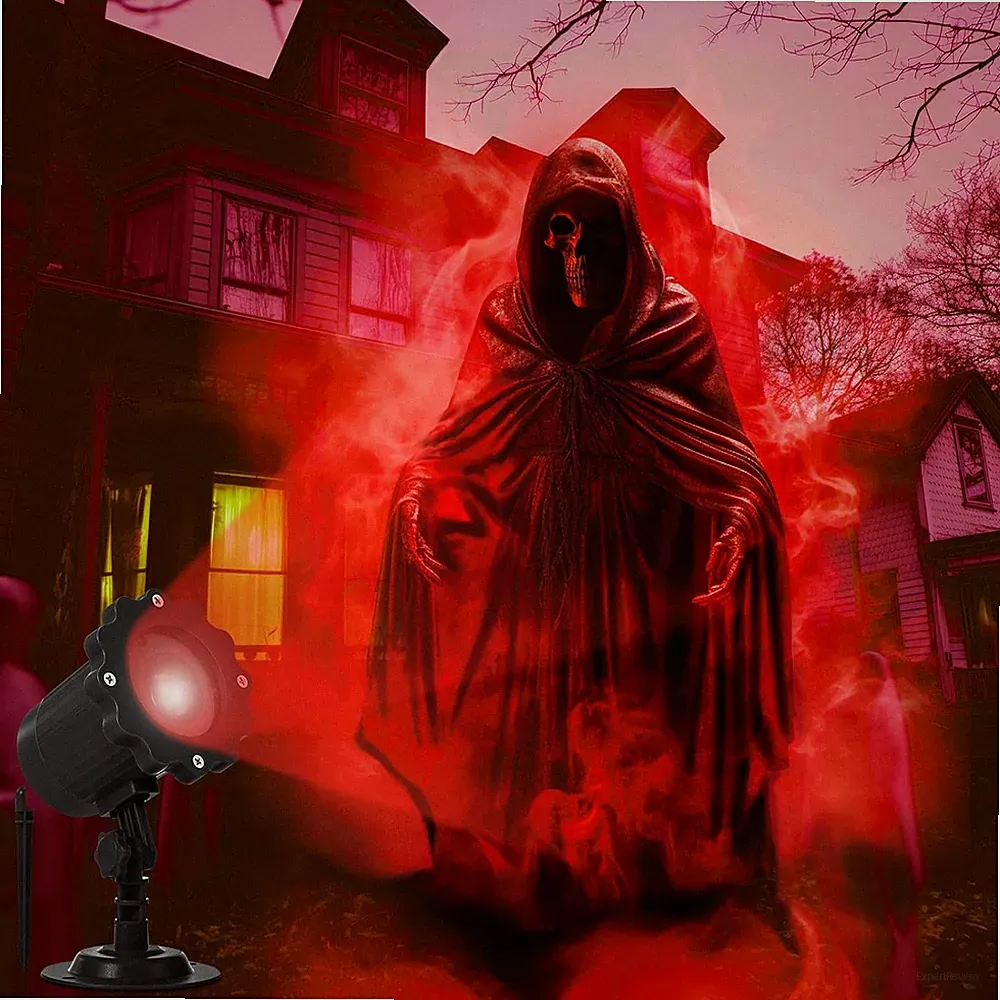 Halloween Projektor Licht 1 Stück – Dynamischer Geistereffekt, 3D Hologrammähnli