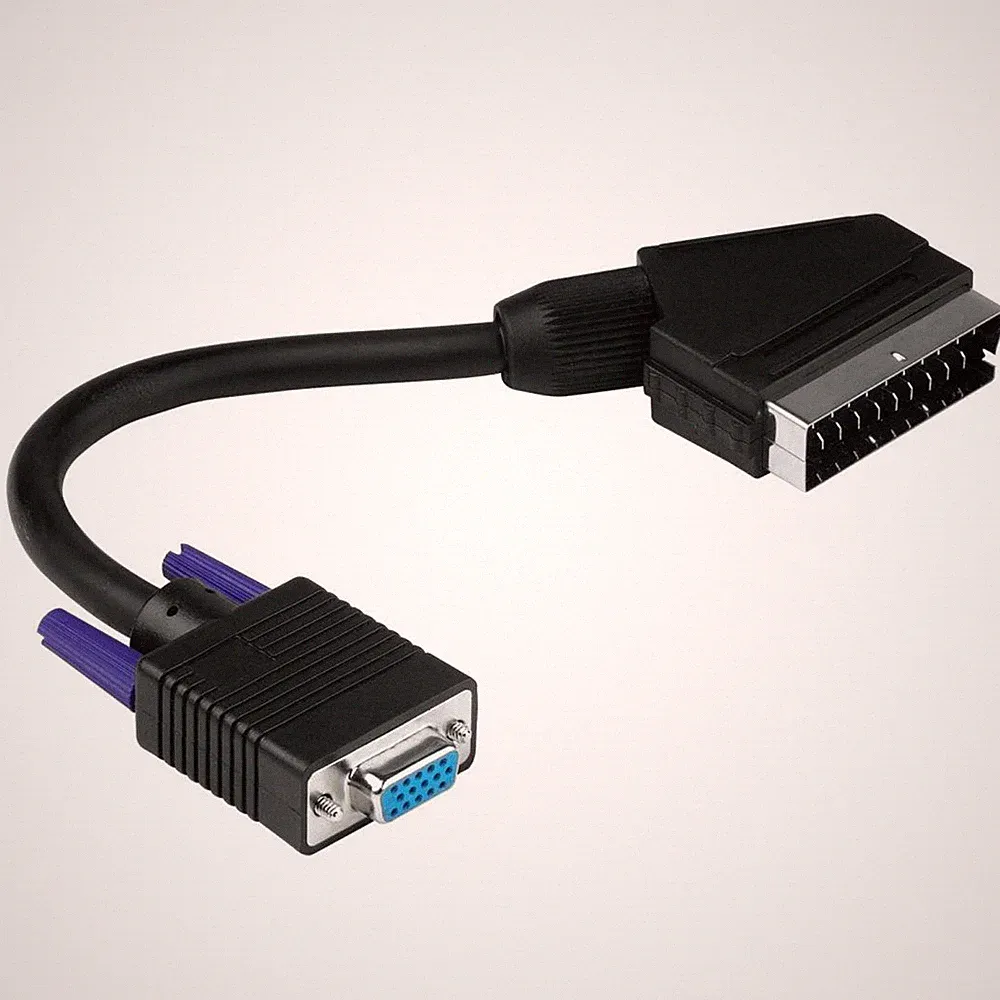 Hama Adapter Scart-Kabel auf VGA-Kabel 15-pol. für PC Monitor TV Beamer DVD etc