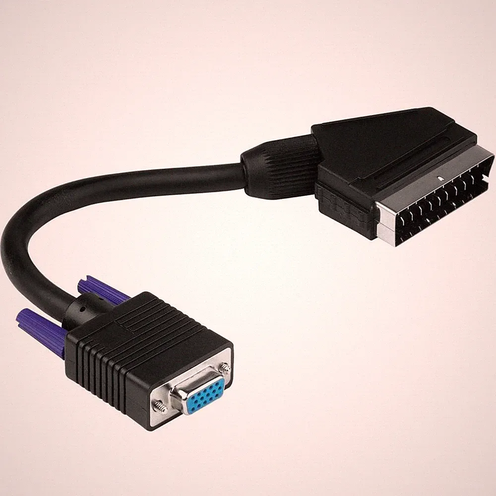 Hama Adapter Scart-Kabel auf VGA-Kabel 15-pol. für PC Monitor TV Beamer DVD etc