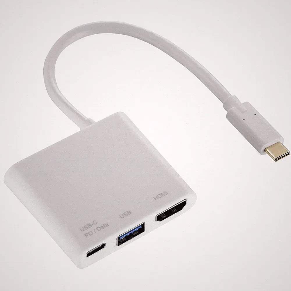 Hama USB-C 3.1 USB-Hub + HDMI-Ausgang USB-Adapter Monitor TV Beamer PC Notebook
