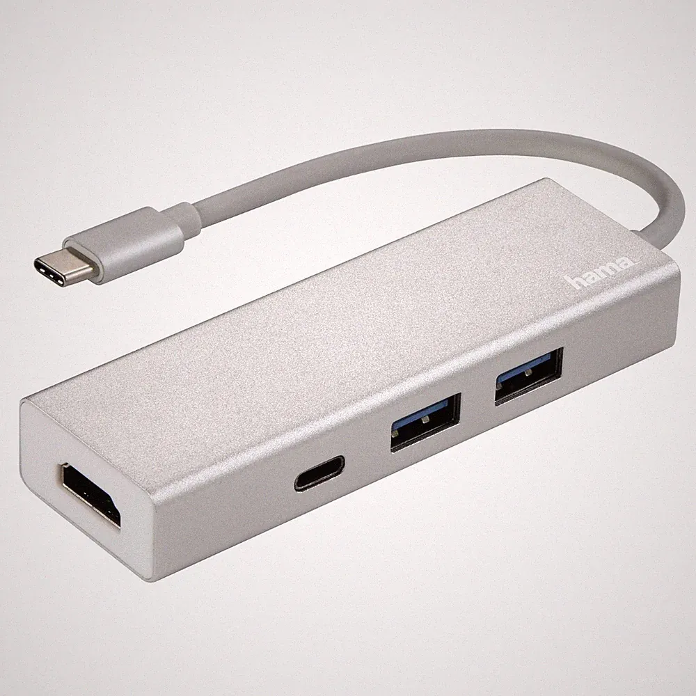 Hama USB-C USB-Hub 1:3 + HDMI auf USB Adapter Type-C 3.1 Monitor TV Beamer PC