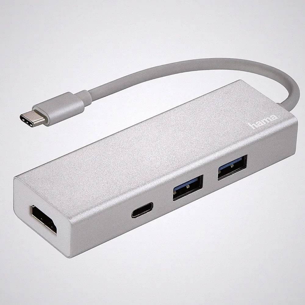 Hama USB-C USB-Hub 1:3 + HDMI auf USB Adapter Type-C 3.1 Monitor TV Beamer PC