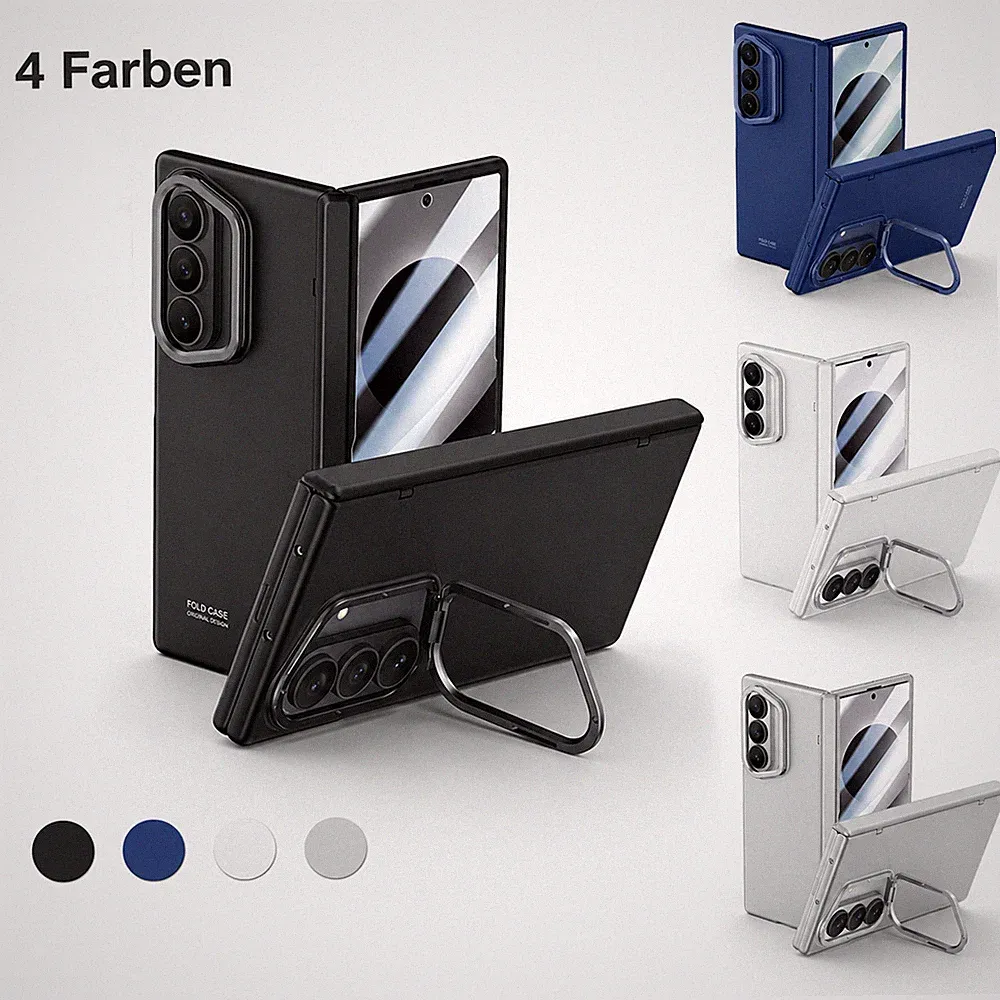 Handyhülle + 9H Schutzglas für Samsung Galaxy Z Fold8 Ultra mit Kamera Ständer