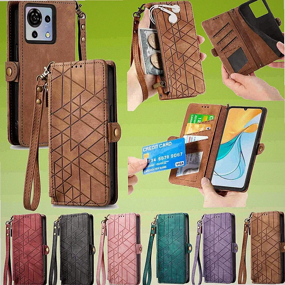 Handyhülle Klapphülle Wallet für Smartphone Book Design mit Halte Schlaufe Case