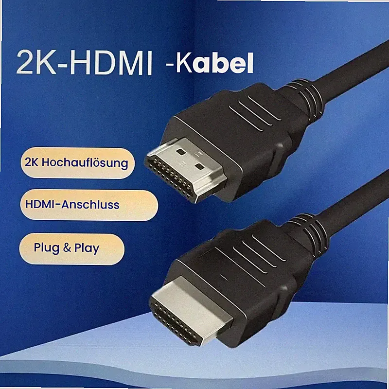 HDMI 2.0 Kabel UHD 3D HDR CEC ARC Ethernet für PS5, XBOX TV Monitor Projektor 2M