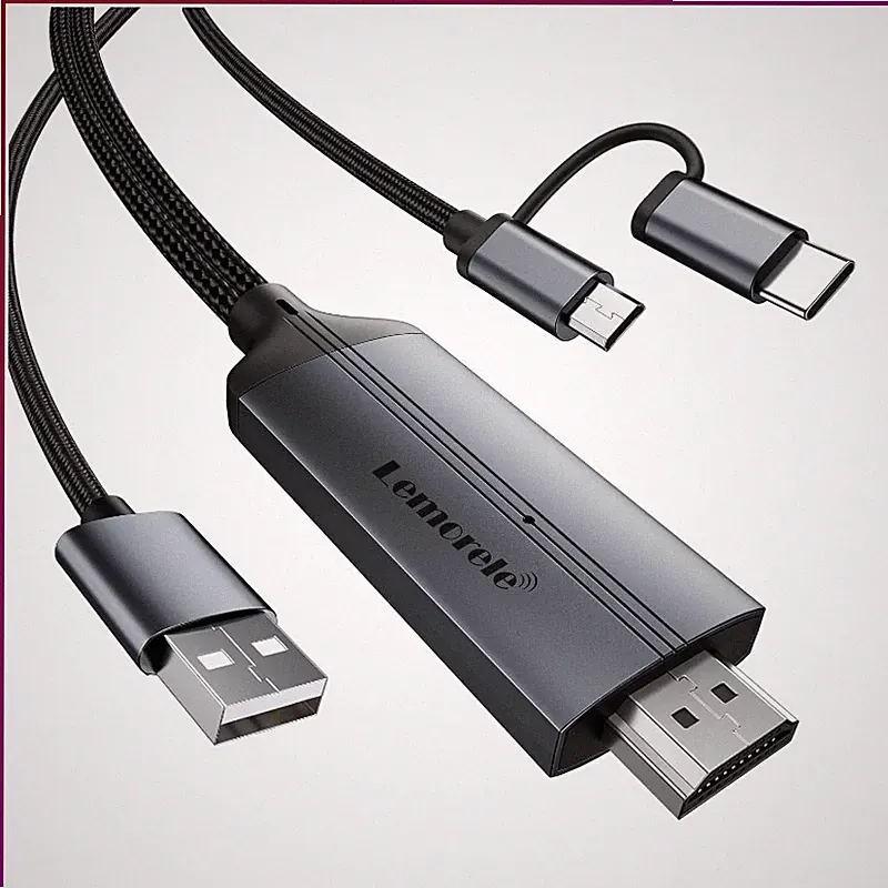 HDMI Adapter Kabel 2m MHL Micro USB Type C zu HDMI für USB C Geräte Fernseher