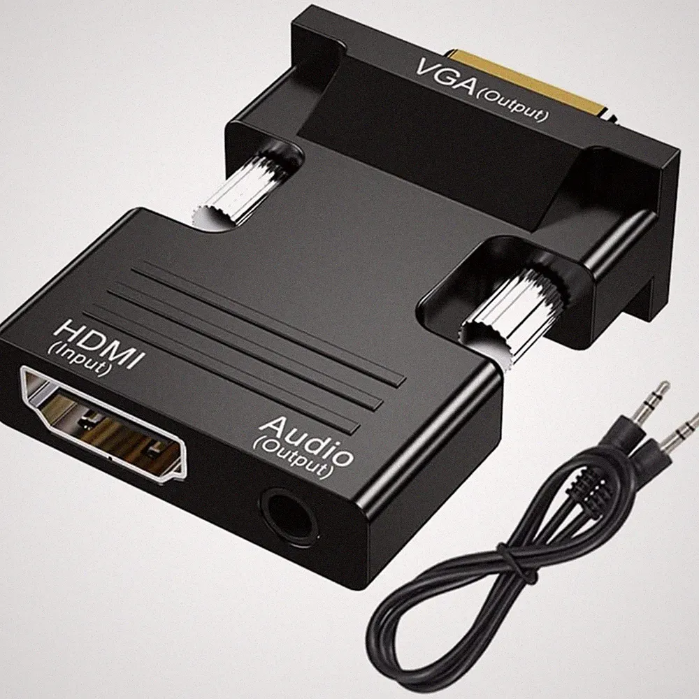 HDMI auf VGA Adapter 1080P 60Hz für Laptop TV Monitor Projektor mit Audiokabel
