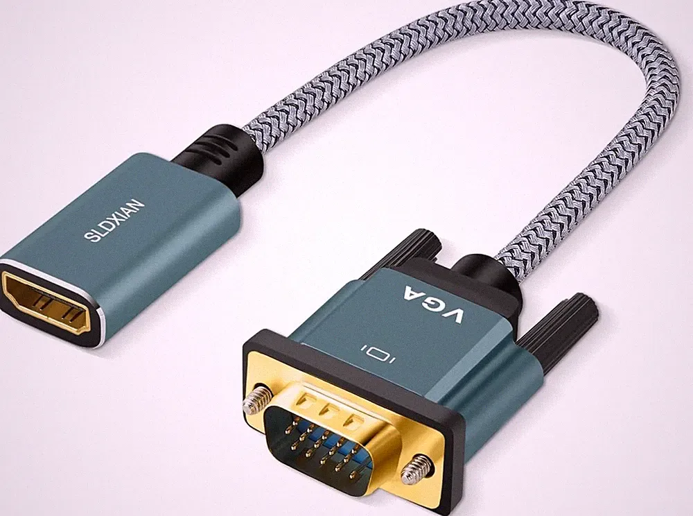 HDMI auf VGA Adapter, Buchse auf Stecker 1080p Einwegübertragung HDMI (PC) zu