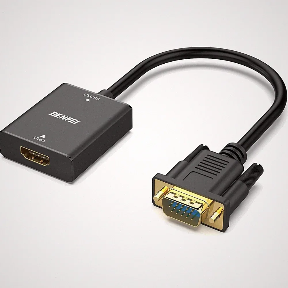 HDMI auf VGA Adapter mit 3,5mm Audio für Monitor TV Projektor Raspberry Pi No...